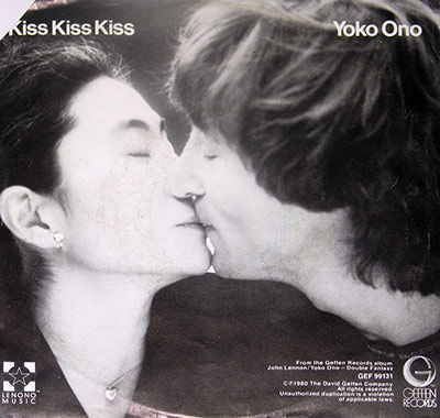 JOHN LENNON & YOKO ONO - (Just Like ) Starting Over B/W Kiss Kiss Kiss album front cover vinyl record